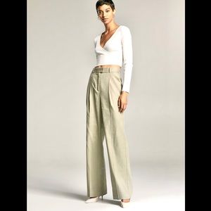 aritzia babaton sadiki linen beige pants 00 C4